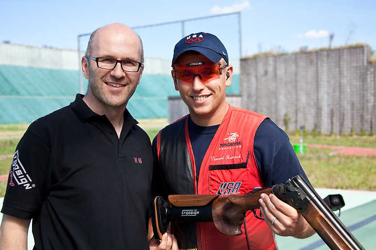 Vincent Hancock mit Wilfried Nill